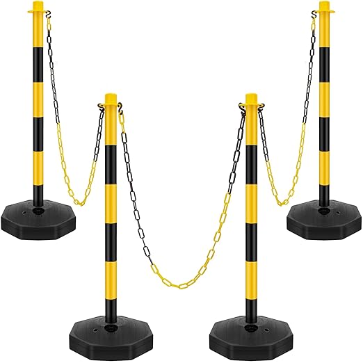 Konohan 4 Sets 34 Inch Parking Cone Delineators Post Traffic Cone Plastic by Konohan