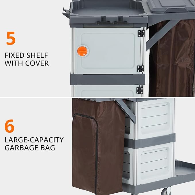 Heavy-Duty Commercial Janitorial Cleaning Cart - Image 6