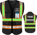 YOWESHOP High Reflective Visibility Safety Vest Custom Your Logo Safety Workwear by YOWESHOP