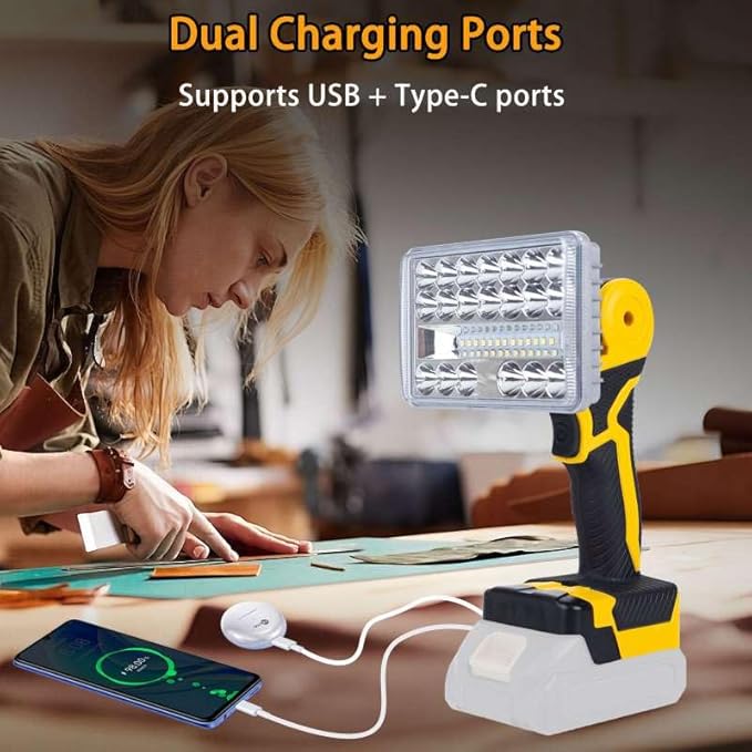 【36w・6500k】 Cordless LED Work Light Compatible - Image 3