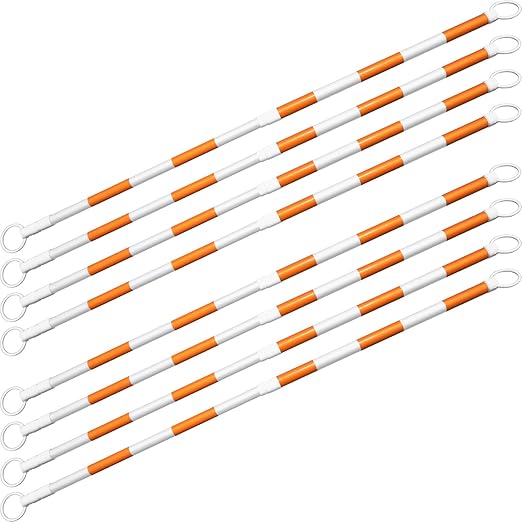 8 Pack Min 4' Feet to Max 7' Feet Retractable Traffic Cone Bars, Expandable by OranLite