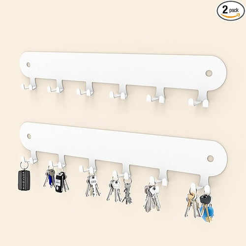 2 Pack Key Holder for Wall, Key Hooks, Key Holder Wall Mount Self Adhesive by Suzurana