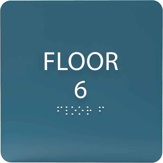 6" X6" Floor 6 Sign by ADACentralSigns