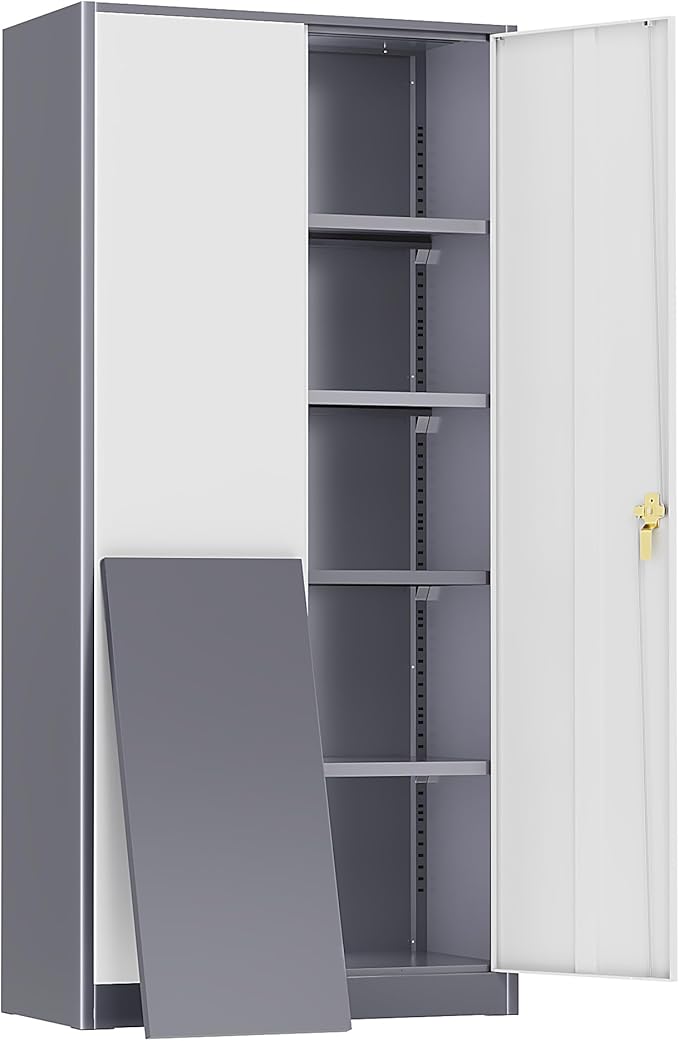 Greenvelly Metal Storage Cabinet, 72” Metal Cabinet Storage by Greenvelly