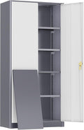 SUNCROWN 72" Metal Storage Cabinet by HOME