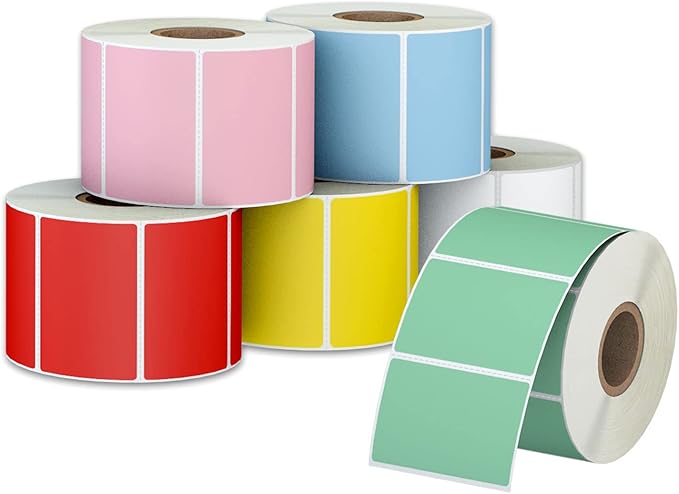 2.25" x 1.25" Multi-Purpose Direct Thermal Labels, Color Self-Adhesive Address by Anylabel