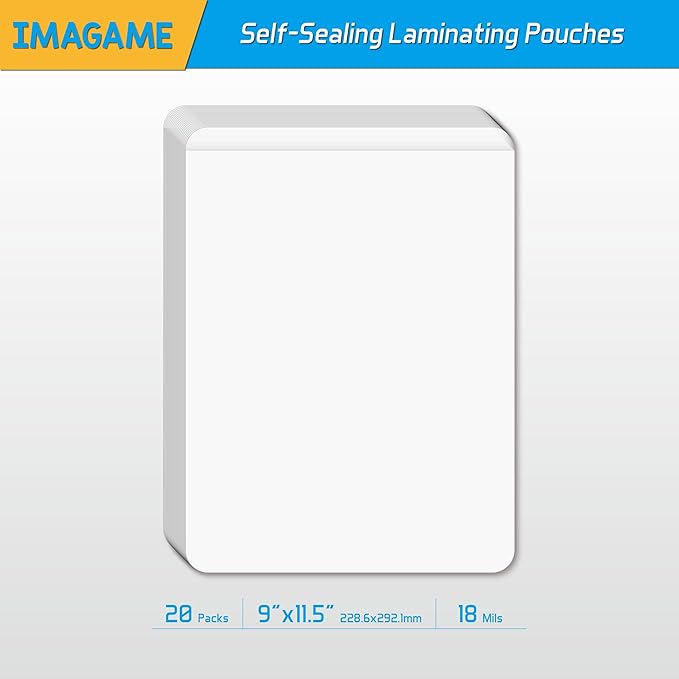 Self-Sealing Laminating Pouches, 20 Pack, Easy-to-Use, No Machine Needed - Image 2