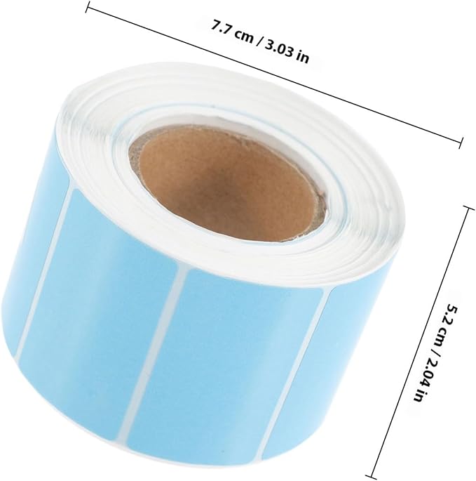 PartyKindom Self-Adhesive Thermal Label Roll Sky Blue Price Sticker - Image 2
