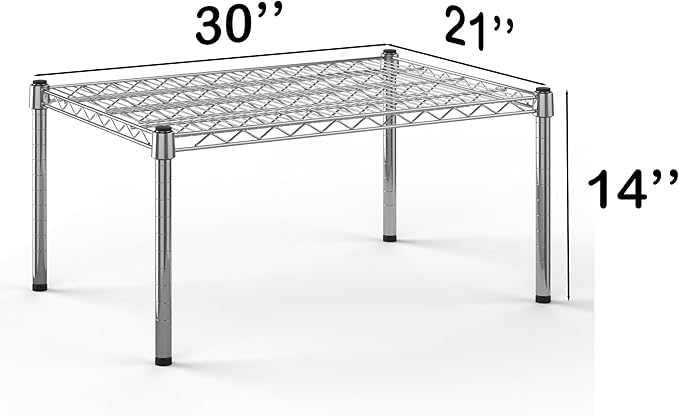 21''W x 30''L x 14''H Chrome Plated Wire Dunnage Rack | Off The Floor Storage - Image 3