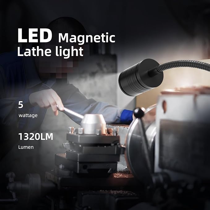 Led Magnetic Work Light 400mm Flexible Gooseneck lamp 500 Lumens 120 Volt - Image 2