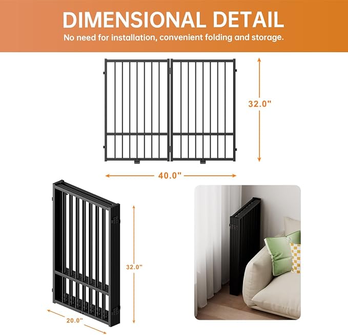 Full Metal Freestanding Dog Gate - Image 5
