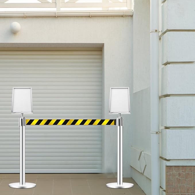 VICASKY Stanchion Sign Holder Queue Barrier Crowd Control Barriers Retractable - Image 5