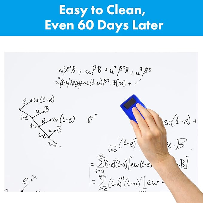 HAMIGAR Magnetic Whiteboard Contact Paper 48" x 94" Dry Erase White Board - Image 5