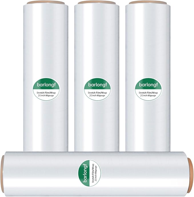 Stretch Wrap Roll 20" x 1, 80 Gauge – Clear Plastic Wrap by Unknown