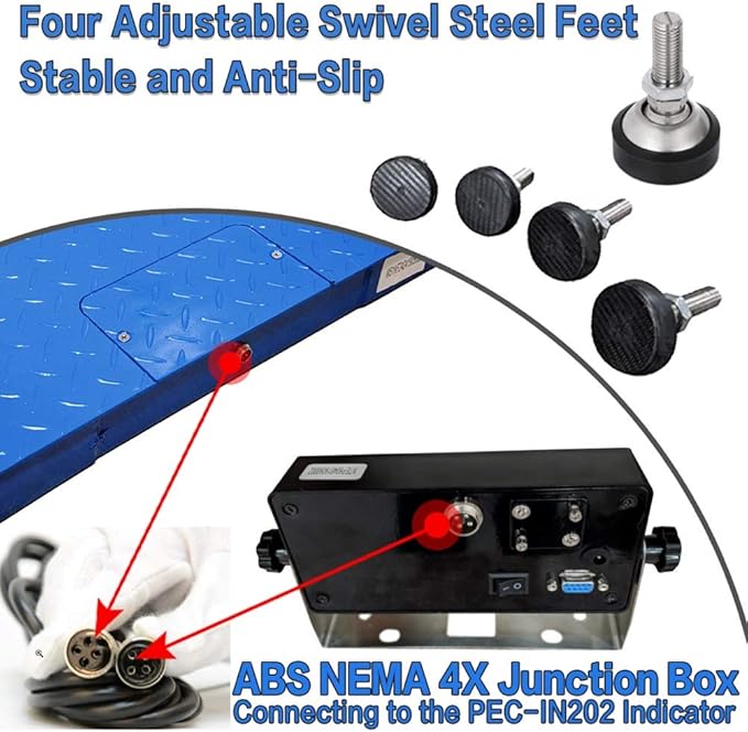 Industrial Floor Scale, 10000LB/1LB, PEC Focus on Industry - Image 3