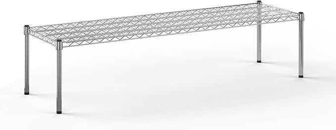 18''W x 60''L x 14''H Chrome Plated Wire Dunnage Rack | Off The Floor Storage by Regal+Altair