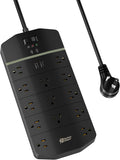 SUPERDANNY 15A Power Strip Surge Protector 5000 J by SUPERDANNY