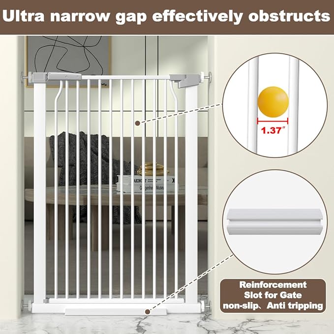 41" Extra Tall and Wide Baby Gate, 65.8-68.5'' Wide Pet Cat Gate - Image 8