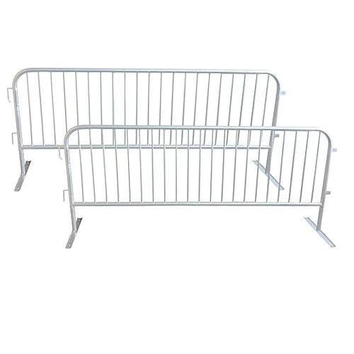 2 Pack 8.5 Ft Steel Crowd Control Heavy Duty Interlocking Steel Safety Barriers by ZUVELLO