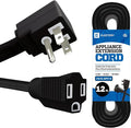 12 ft Heavy Duty Appliance Extension Cord, 14 AWG, 15A 125V 1875W, 3 Prong Flat by ELECTERY