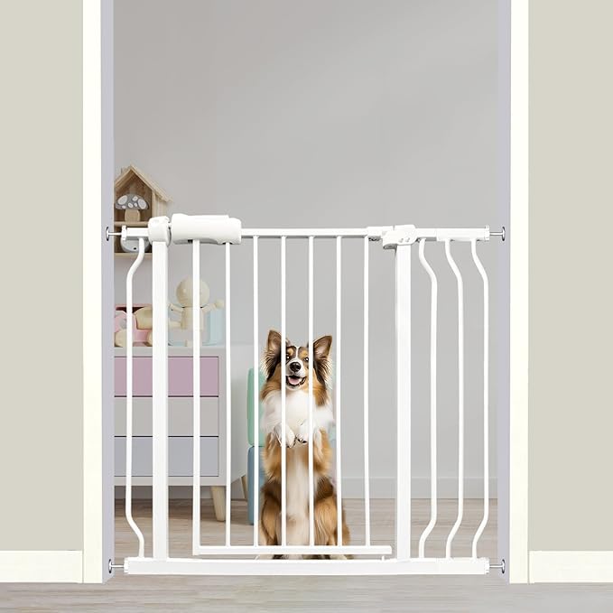 Auto Close Baby & Dog Gate 34-38.5 Inch, Tension Safety Gate Indoor, by Thasamm