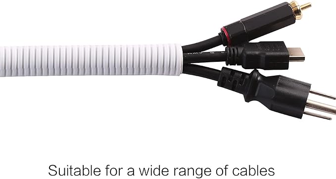 Alex Tech 25ft - 1 inch Split Wire Loom Tubing - White - Image 4