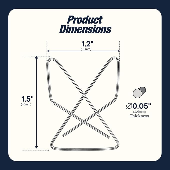 Versatile Butterfly Paper Clips | 1.4mm Thick | 1 x 1.5 Inch | 2-Pack | - Image 2