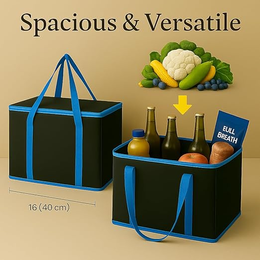musbus XL-Large Insulated Grocery Shopping Bags, Reusable Bag, Thermal Zipper - Image 9