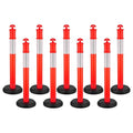 VEVOR 9 Pack Traffic Delineator Posts, 48 inches Traffic Safety Cones by VEVOR
