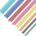 120 Pack Plastic Spiral Binding Coils Binder Binding Spirals Rings 8 Size Spiral Binding Wire Combs Spines Coils, 4:1 Pitch, 1/4 5/16 3/8 1/2 9/16 5/8 3/4 7/8 Inch (Multicolor) by SIMPLIPLEX