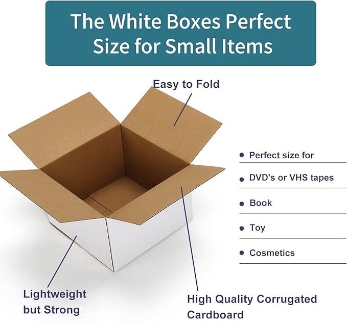 25 Pack Shipping Boxes 6x6x4 Inches, Small Business - Image 6