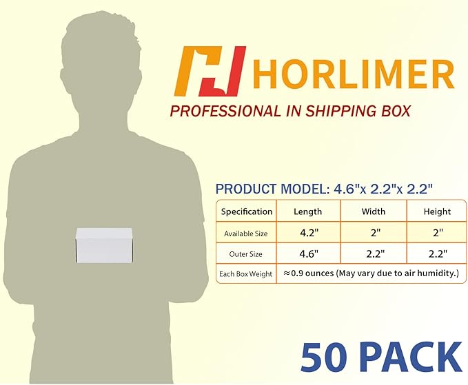 HORLIMER Shipping Boxes Set of 50, Small Corrugated Cardboard Box Literature - Image 2