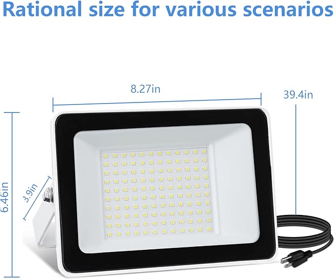 UFOND 10000 Lumens LED Flood Lights, 100W Outdoor Waterproof Floodlights - Image 5
