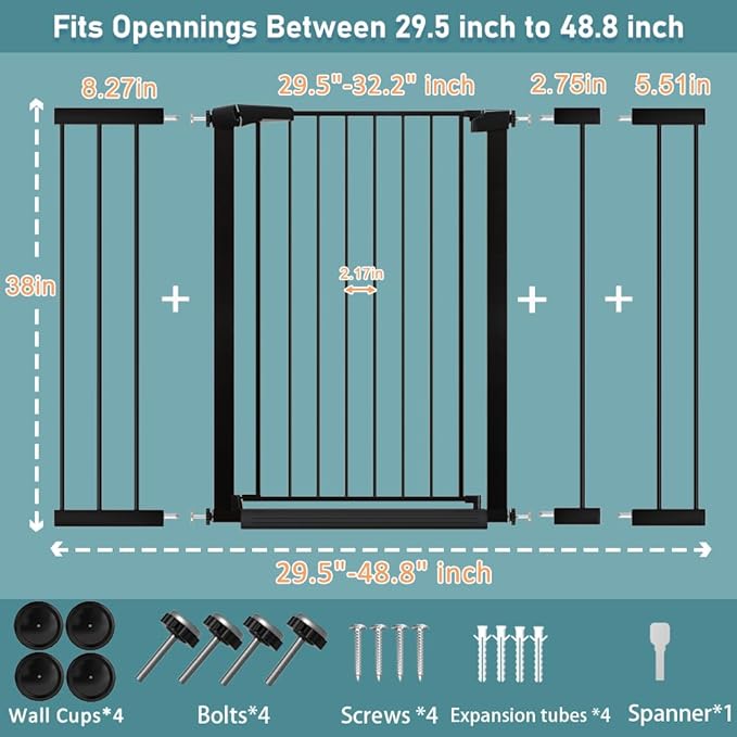 Fairy Baby 38" Extra Tall Pet Gate - Image 2