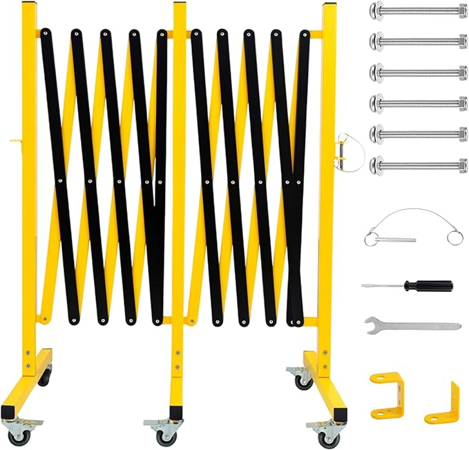 Industrial Expandable Barricade Gate, 16.4 Ft Retractable Traffic Fence by Unknown
