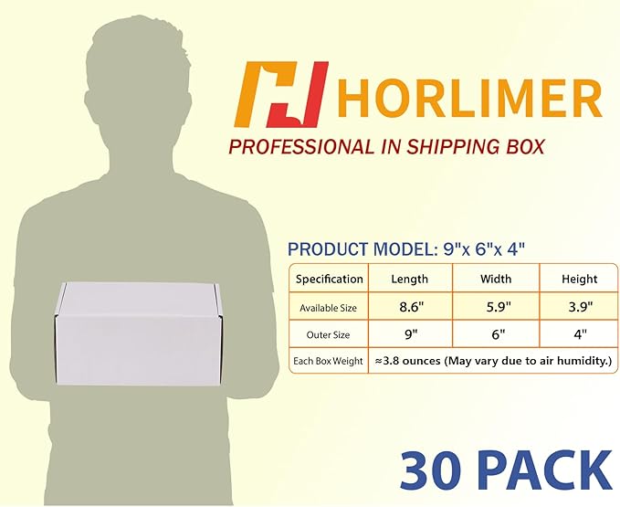 HORLIMER 9x6x4 Shipping Boxes Set of 30 - Image 2