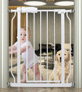 Small Narrow Baby Gate for Stairs Doorways Hallways 24 Inch to 29 Inch Wide by HOOOEN