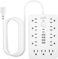 6 FT Flat Plug Surge Protector Power Strip, 11 Multiple AC Outlets by Unknown
