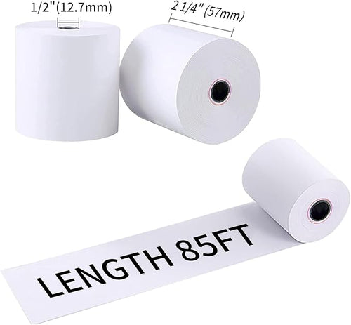 2 1/4" x 85' Thermal Receipt Paper, Credit Card Paper Rolls Thermal, Fits 58mm - Image 2