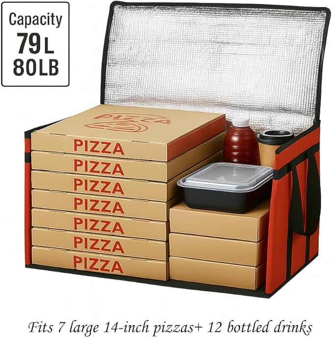 Bodaon Large 2-Pack Insulated Food Delivery Bag - Image 4