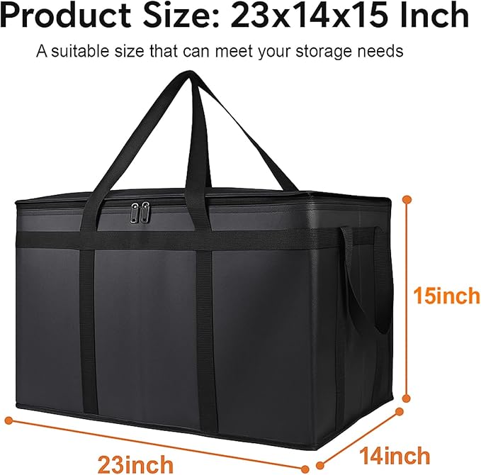 Bodaon Large 2-Pack Insulated Food Delivery Bag - Image 3