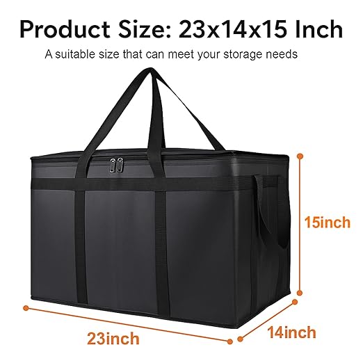 Bodaon 10-Pack Insulated Food Delivery Bag, XXXL Catering/Pizza Cooler Bags - Image 3