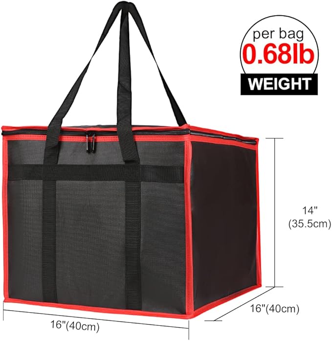 Bodaon Insulated Pizza Delivery Bag, Commercial Delivery Bag, Food Warmers - Image 2