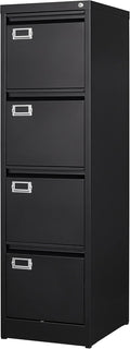 4 Drawer File Cabinet with Lock Metal Vertical File Cabinet Office Home by BYNSOE