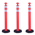 Reflective Rubber Base Traffic Delineator Post by OranclUS