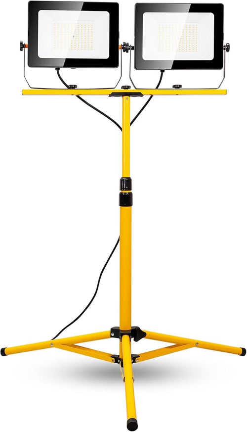 20000 Lumen Work Lights with Stand, 200W Dual Head LED Work Light, Waterproof by Stanlips