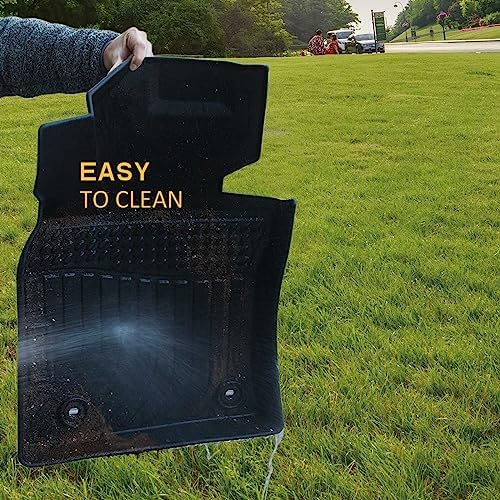 All Weather Floor Mats Custom for Chevrolet Bolt EV 2017-2024 Protection TPE Rubber Waterproof Non-Slip Durable Floor Liners Fits Front& 2nd Row Chevy Bolt EV Full Set Black Accessories - Image 6