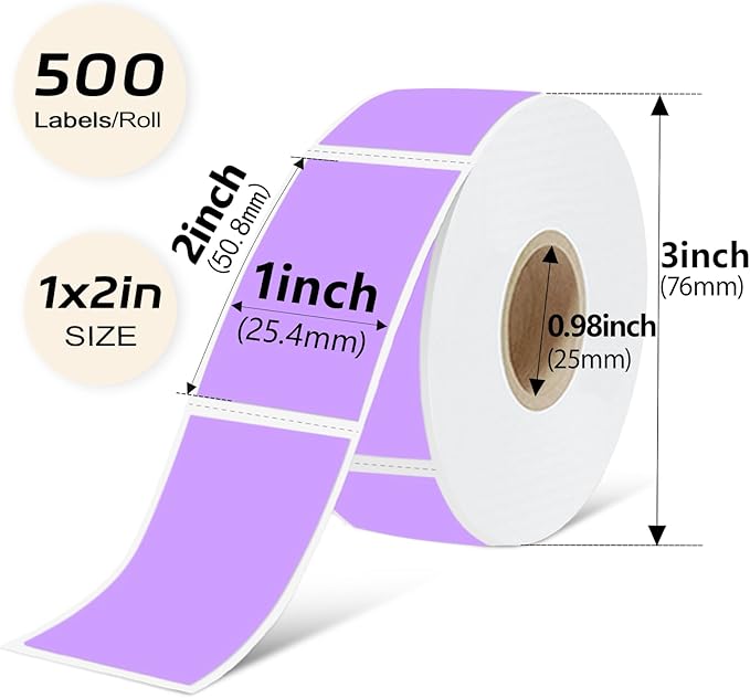 1x2 Inch Thermal Labels, Waterproof Removable Blank Stickers - Image 3