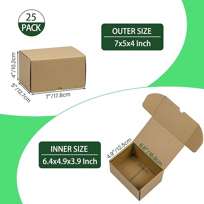 7x5x4 Inches Shipping Boxes Set of 25 - Image 2
