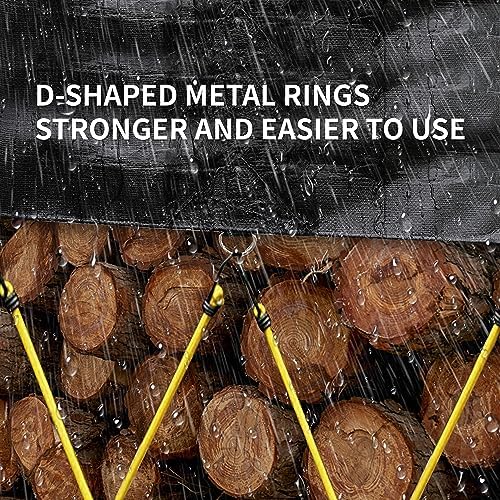 TARPAL Tarp 10x12 Feet Tarps Heavy Duty Waterproof 14mil D-Ring Tarp - Image 3